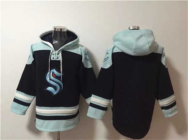 Men's Seattle Kraken Blank Black Ageless Must-Have Lace-Up Pullover Hoodie,We sell and wholesale Men's Seattle Kraken Blank Black Ageless Must-Have Lace-Up Pullover Hoodie on line form chian!